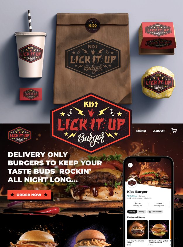 Lick It Up Burger — a KISS delivery brand